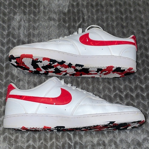 Nike Court Vision Low White Red Sneakers Men’s Size 11.5. - Picture 6 of 10
